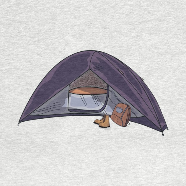 Purple Tent Camp Vibes by WalkSimplyArt